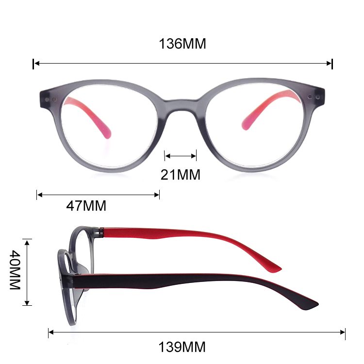 Fashion PC Plastic Unisex Bloqueo de los EyeGlasses de la prescripción Lector de dioptrías Lectura de lectura LR-P5379