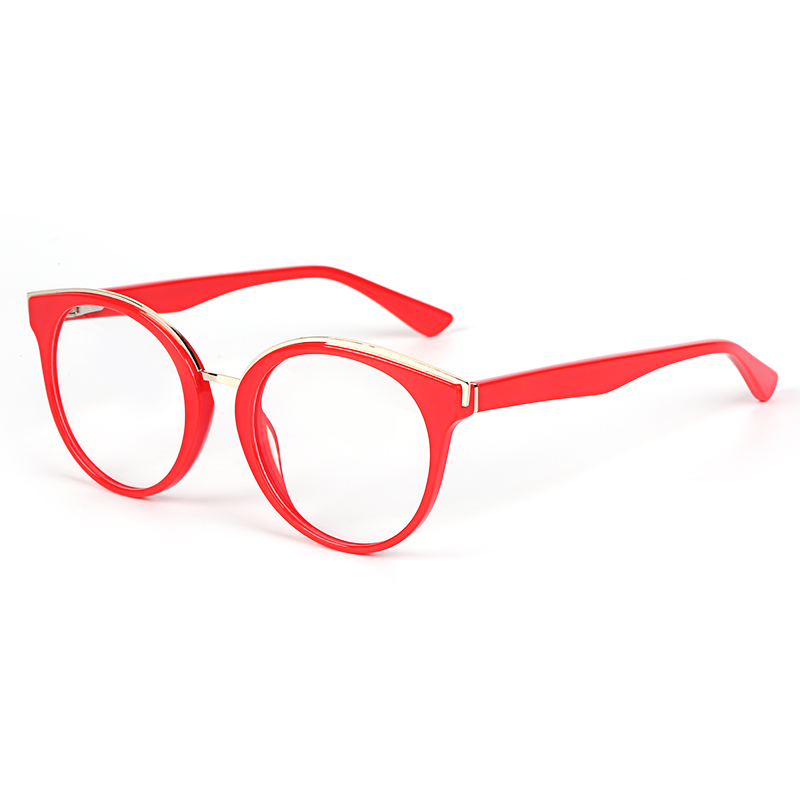 Gafas ópticas de acetato elegante, redondas, flexibles, a la moda, EM2932