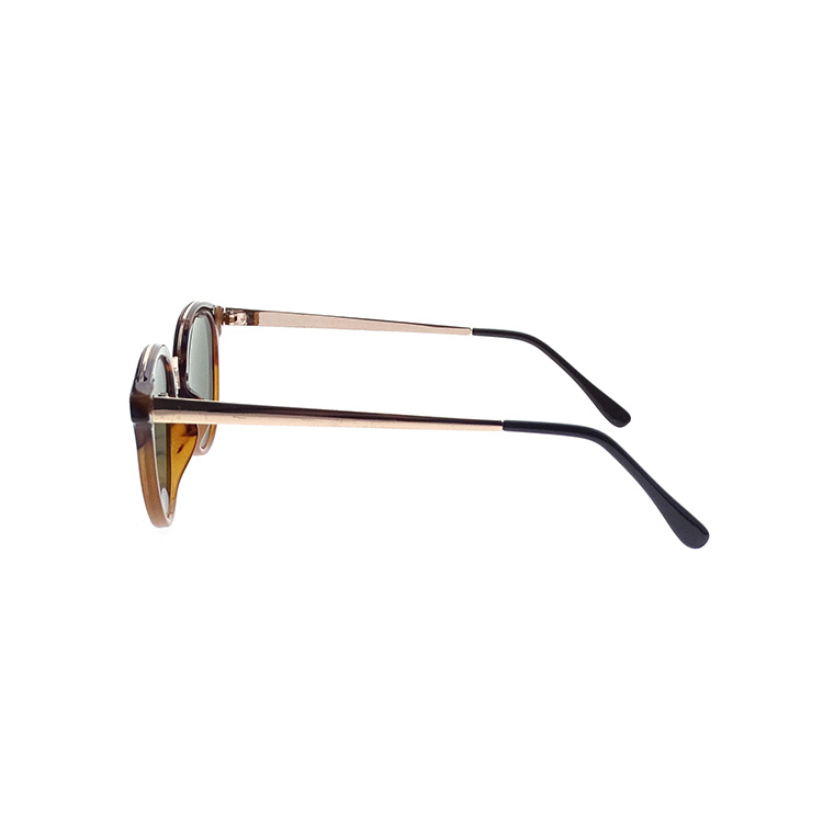 El más nuevo Dedsign Brown Frame Black Lens Mental Tailor-make Gafas de sol unisex LS-P1174