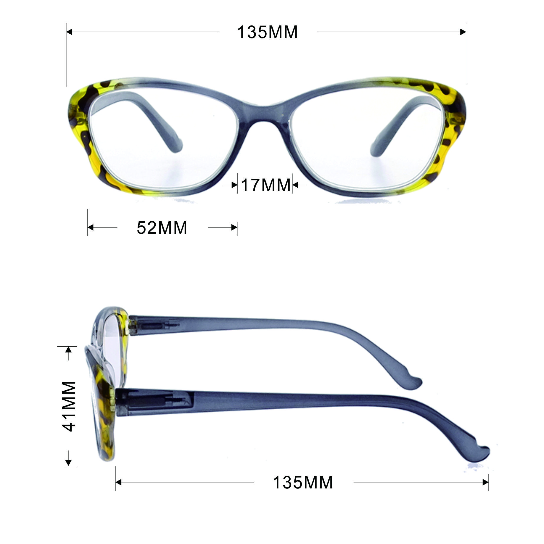 Nuevas gafas de lectura de plástico de moda de alta calidad Gafas de bloqueo de luz azul LR-P6571