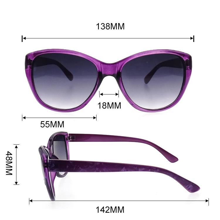 2020 nuevas mujeres de plástico gafas de sol gafas de gato LS-P753