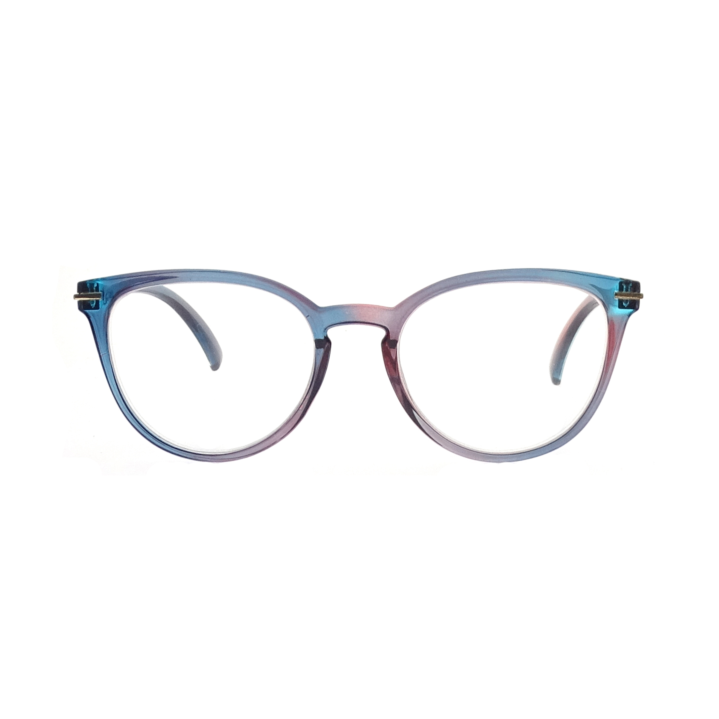 Monturas de gafas redondas pequeñas ópticas de doble color para mujer a la moda LR-P6370