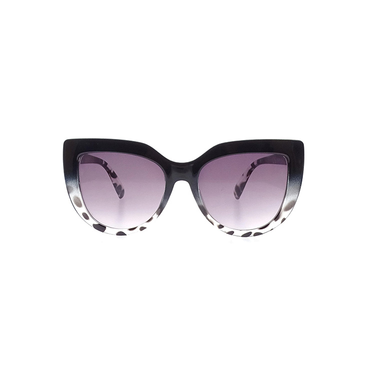 Gafas de sol de moda con patrón de vaca de plástico ULTRAVIOLETA de moda con logotipo a granel LS-P1041
