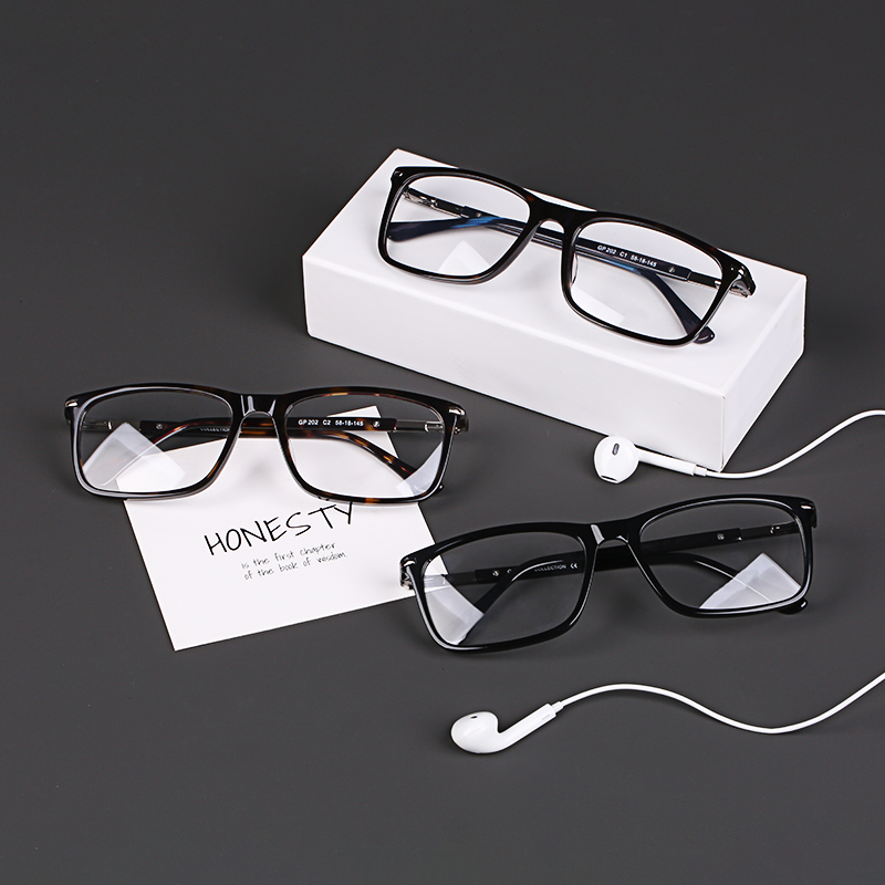 Gafas ópticas de acetato hechas a mano a la moda, gafas ópticas OEM, gafas EM2915