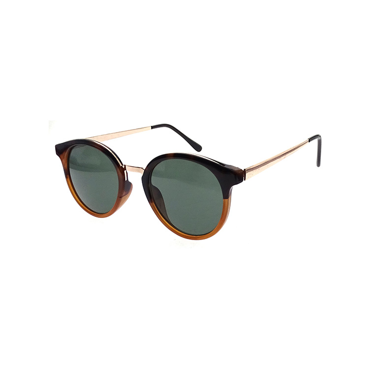 Nuevo dedsign marco marrón marco negro lente mental sastre-fabrica gafas de sol unisex LS-P1174