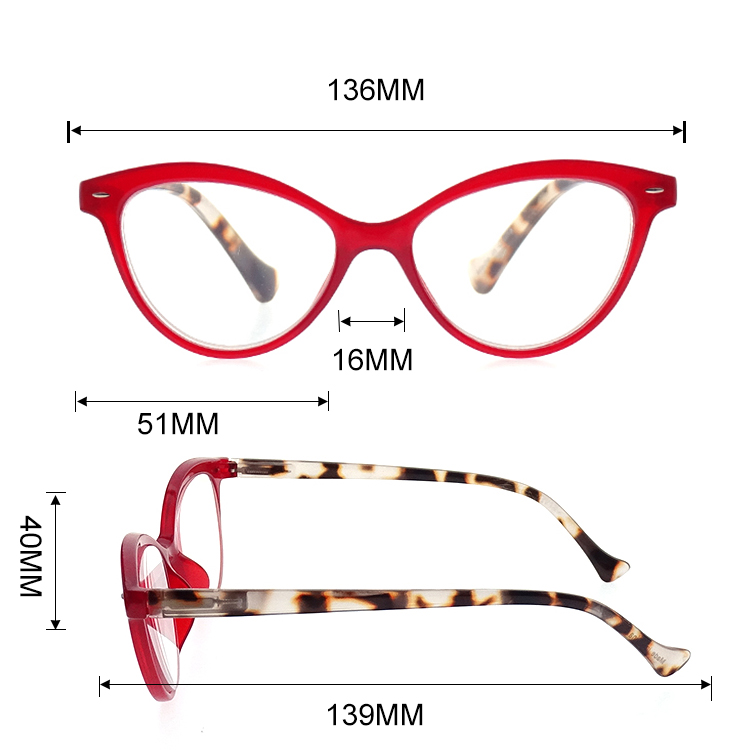 Gafas de lectura de ojo de gato Gafas de lectura Mujeres de moda LR-P4851
